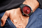 Burgundy Sunburst Watch The Beyond Boring Watch Company