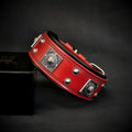 The "Eros" collar 2 inch wide Red - SJB-DIAMOND ELITES