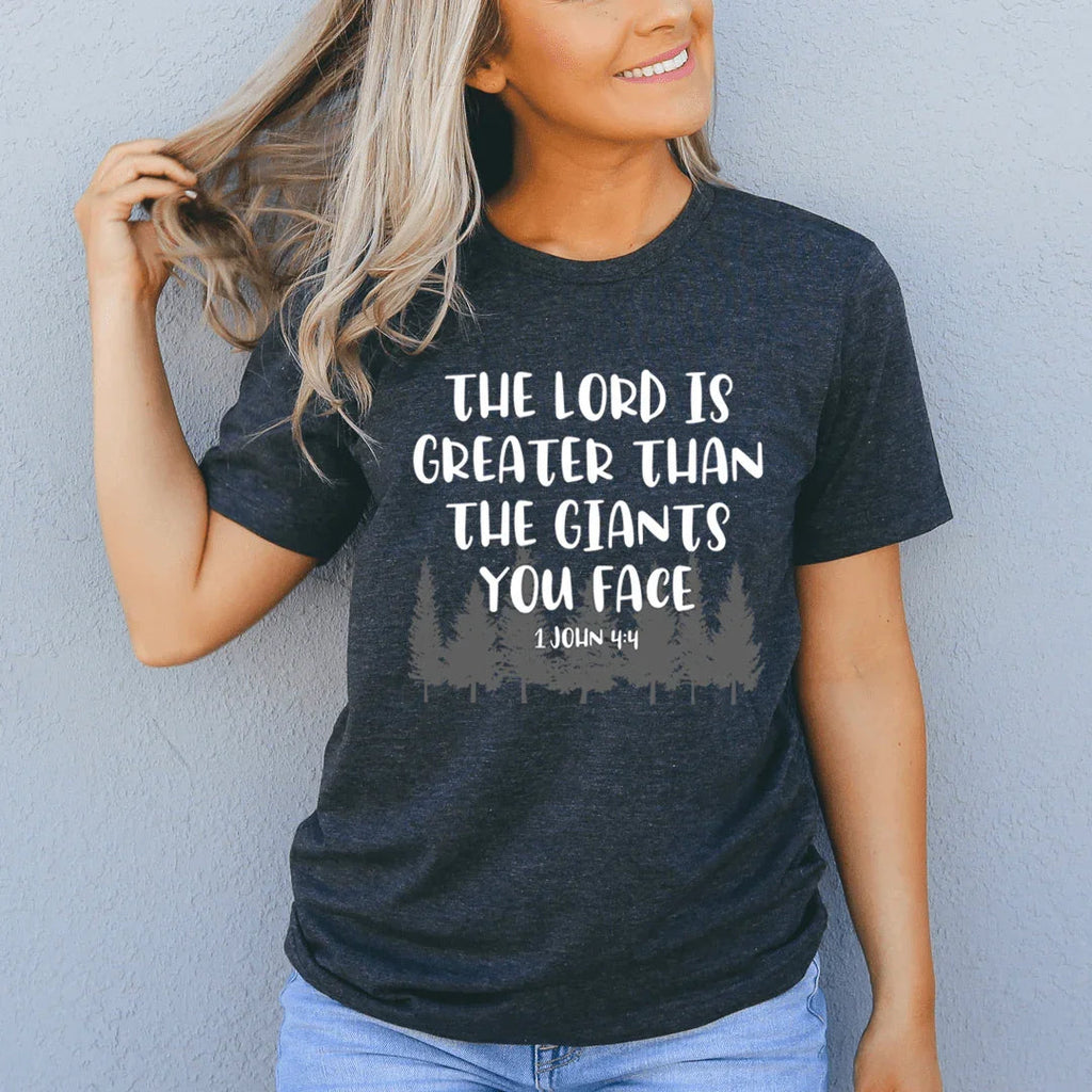 The Lord Is Greater Than The Giants You Face Tee - SJB-DIAMOND ELITES