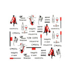 The New 3D Nail Sticker Cool English Letter stickers for nail Foil Love Heart Design Fashion Manicure Stickers Girls Manicure Decoration Nail Art Supplies 3D Self-Adhesive Nail Decals Designer Nail Stickers for Acrylic Nails