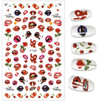 The New 3D Nail Sticker Cool English Letter stickers for nail  Foil Love Heart Design Nails Accessories Fashion Manicure Sticker Stickers Girls Manicure Decoration Nail Art Supplies 3D Self-Adhesive Nail Decals Designer Nail Stickers for Acrylic Nails
