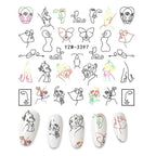 The New 3D Nail Sticker Cool English Letter stickers for nail  Foil Love Heart Design Nails Accessories Fashion Manicure Sticker Stickers Girls Manicure Decoration Nail Art Supplies 3D Self-Adhesive Nail Decals Designer Nail Stickers for Acrylic Nails