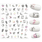 The New 3D Nail Sticker Cool English Letter stickers for nail  Foil Love Heart Design Nails Accessories Fashion Manicure Sticker Stickers Girls Manicure Decoration Nail Art Supplies 3D Self-Adhesive Nail Decals Designer Nail Stickers for Acrylic Nails