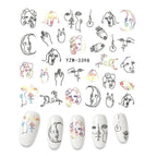 The New 3D Nail Sticker Cool English Letter stickers for nail  Foil Love Heart Design Nails Accessories Fashion Manicure Sticker Stickers Girls Manicure Decoration Nail Art Supplies 3D Self-Adhesive Nail Decals Designer Nail Stickers for Acrylic Nails