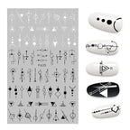 The New 3D Nail Sticker Cool English Letter stickers for nail  Foil Love Heart Design Nails Accessories Fashion Manicure Sticker Stickers Girls Manicure Decoration Nail Art Supplies 3D Self-Adhesive Nail Decals Designer Nail Stickers for Acrylic Nails