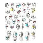 The New 3D Nail Sticker Cool English Letter stickers for nail  Foil Love Heart Design Nails Accessories Fashion Manicure Sticker Stickers Girls Manicure Decoration Nail Art Supplies 3D Self-Adhesive Nail Decals Designer Nail Stickers for Acrylic Nails