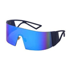 The New Sports Polarized Sunglasses UV400 Outdoor Cycling Glasses Sunglasses For Women & Men New Blue Frame Rimless Rectangle Shape  Sun Glasses For Unisex Design New Mirrored Wind Proof Sport Eyeglasses For Sunglasses Stevvex