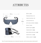 The New Sports Polarized Sunglasses UV400 Outdoor Cycling Glasses Sunglasses For Women & Men New Blue Frame Rimless Rectangle Shape  Sun Glasses For Unisex Design New Mirrored Wind Proof Sport Eyeglasses For Sunglasses Stevvex