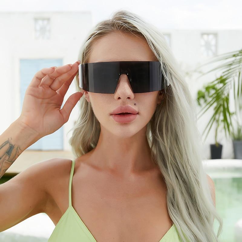 The New Sports Polarized Sunglasses UV400 Outdoor Cycling Glasses Sunglasses For Women & Men New Blue Frame Rimless Rectangle Shape  Sun Glasses For Unisex Design New Mirrored Wind Proof Sport Eyeglasses For Sunglasses Stevvex