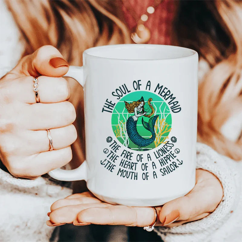 The Soul Of A Mermaid Ceramic Mug 15 oz Peachy Sunday