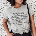 The Thoughts In My Head Get So Bored Tee - SJB-DIAMOND ELITES