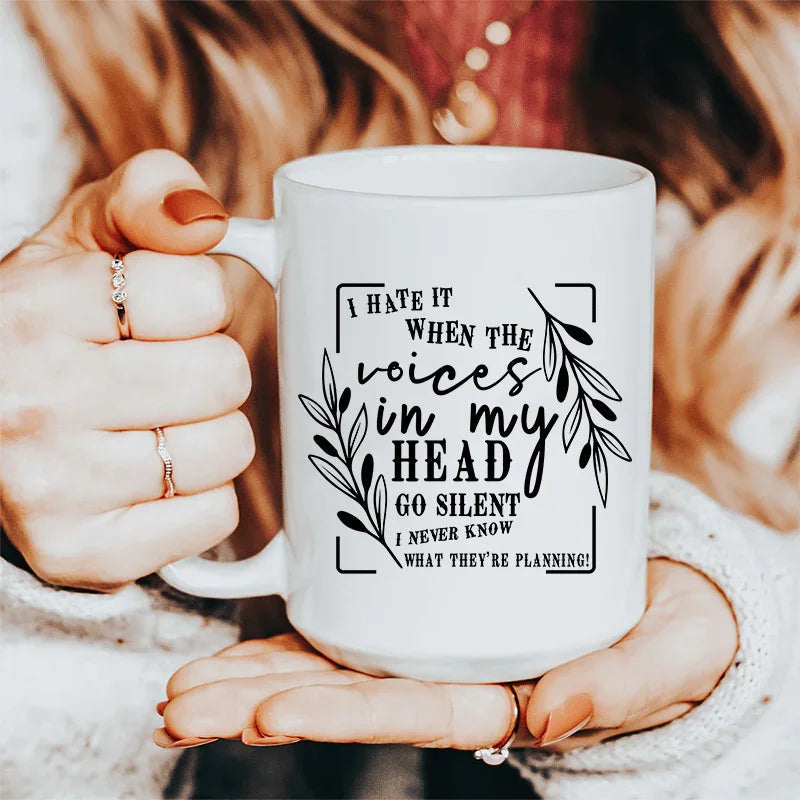 The Voices In My Head Ceramic Mug 15 oz Peachy Sunday