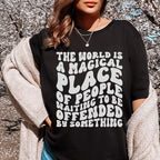 The World Is A Magical Place Of People Waiting Tee Peachy Sunday