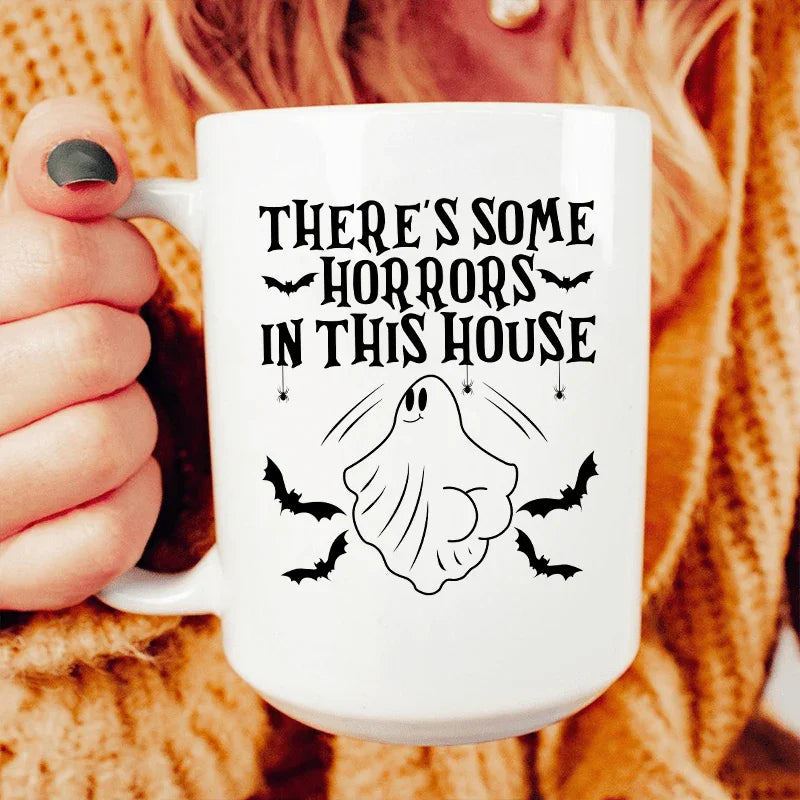 There's Some Horrors In This House Ceramic Mug 15 oz Peachy Sunday