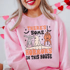 There's Some Horrors In This House Sweatshirt Peachy Sunday