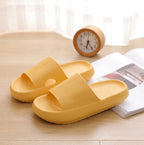 Thick Platform Bathroom Home Slippers Women Fashion Soft Sole EVA Indoor Slides Woman Sandals Summer Non-slip Flip Flops Quick Drying Open Toe Super Soft Comfy Thick Sole Home House Cloud Cushion Sandals For Indoor And Outdoor Platform Shoes Stevvex