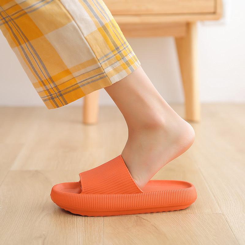 Thick Platform Bathroom Home Slippers Women Fashion Soft Sole EVA Indoor Slides Woman Sandals Summer Non-slip Flip Flops Quick Drying Open Toe Super Soft Comfy Thick Sole Home House Cloud Cushion Sandals For Indoor And Outdoor Platform Shoes Stevvex
