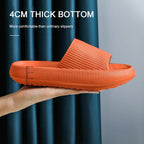 Thick Platform Bathroom Home Slippers Women Fashion Soft Sole EVA Indoor Slides Woman Sandals Summer Non-slip Flip Flops Quick Drying Open Toe Super Soft Comfy Thick Sole Home House Cloud Cushion Sandals For Indoor And Outdoor Platform Shoes Stevvex