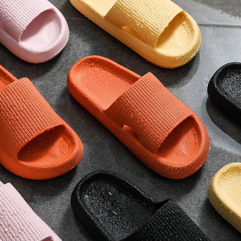 Thick Platform Bathroom Home Slippers Women Fashion Soft Sole EVA Indoor Slides Woman Sandals Summer Non-slip Flip Flops Quick Drying Open Toe Super Soft Comfy Thick Sole Home House Cloud Cushion Sandals For Indoor And Outdoor Platform Shoes Stevvex