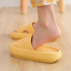 Thick Platform Bathroom Home Slippers Women Fashion Soft Sole EVA Indoor Slides Woman Sandals Summer Non-slip Flip Flops Quick Drying Open Toe Super Soft Comfy Thick Sole Home House Cloud Cushion Sandals For Indoor And Outdoor Platform Shoes Stevvex