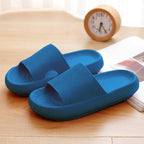 Thick Platform Bathroom Home Slippers Women Fashion Soft Sole EVA Indoor Slides Woman Sandals Summer Non-slip Flip Flops Quick Drying Open Toe Super Soft Comfy Thick Sole Home House Cloud Cushion Sandals For Indoor And Outdoor Platform Shoes Stevvex