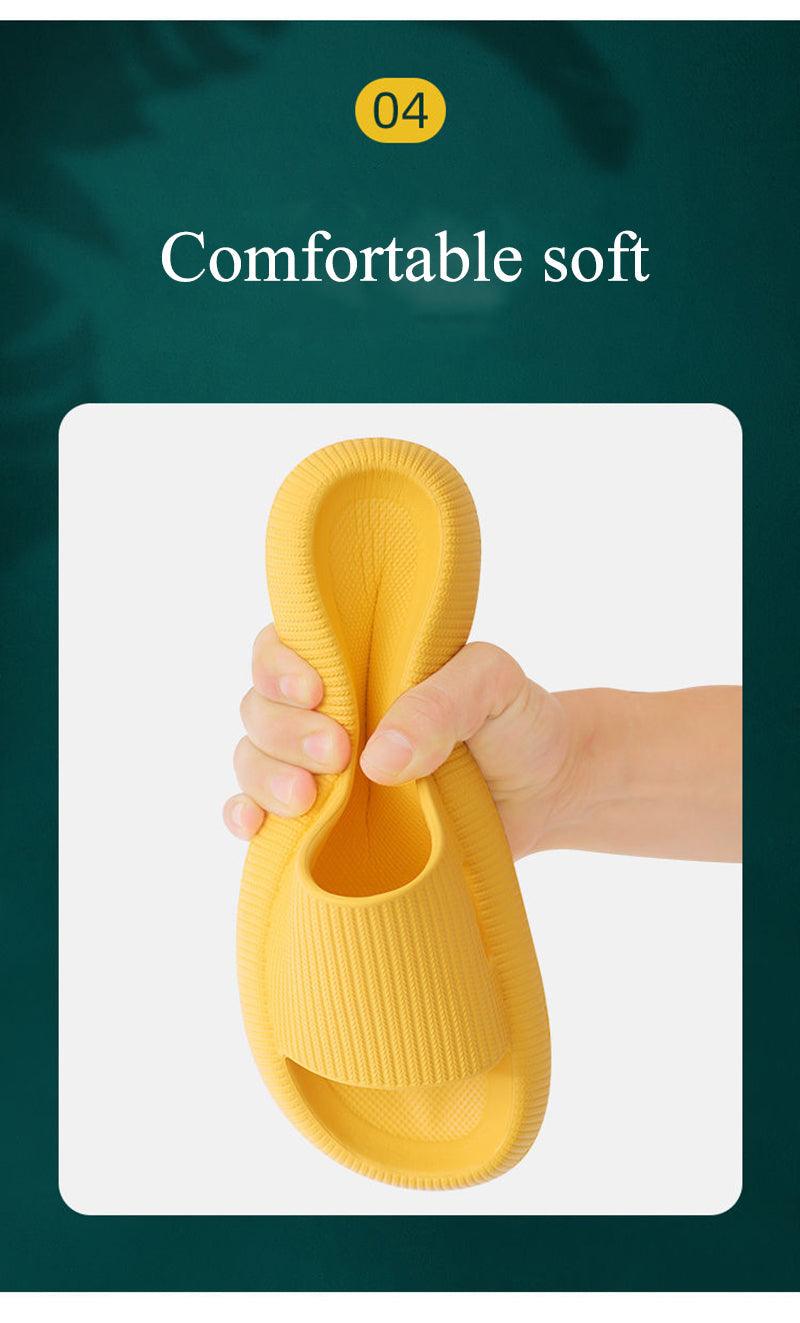 Thick Platform Bathroom Home Slippers Women Fashion Soft Sole EVA Indoor Slides Woman Sandals Summer Non-slip Flip Flops Quick Drying Open Toe Super Soft Comfy Thick Sole Home House Cloud Cushion Sandals For Indoor And Outdoor Platform Shoes Stevvex