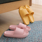 Thick Platform Bathroom Home Slippers Women Fashion Soft Sole EVA Indoor Slides Woman Sandals Summer Non-slip Flip Flops Quick Drying Open Toe Super Soft Comfy Thick Sole Home House Cloud Cushion Sandals For Indoor And Outdoor Platform Shoes Stevvex