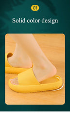 Thick Platform Bathroom Home Slippers Women Fashion Soft Sole EVA Indoor Slides Woman Sandals Summer Non-slip Flip Flops Quick Drying Open Toe Super Soft Comfy Thick Sole Home House Cloud Cushion Sandals For Indoor And Outdoor Platform Shoes Stevvex