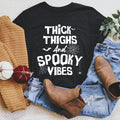 Thick Thighs And Spooky Vibes Tee Peachy Sunday
