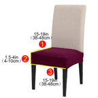 Thick Velvet Seat Cover Chair Slipcovers For Dining Room Chair Protector Chair Cover Elastic Solid Stretch Chair Cover Dining Room Chair Seat Covers Stretch Chair Seat Cushion Slipcovers Furniture Protector Stevvex