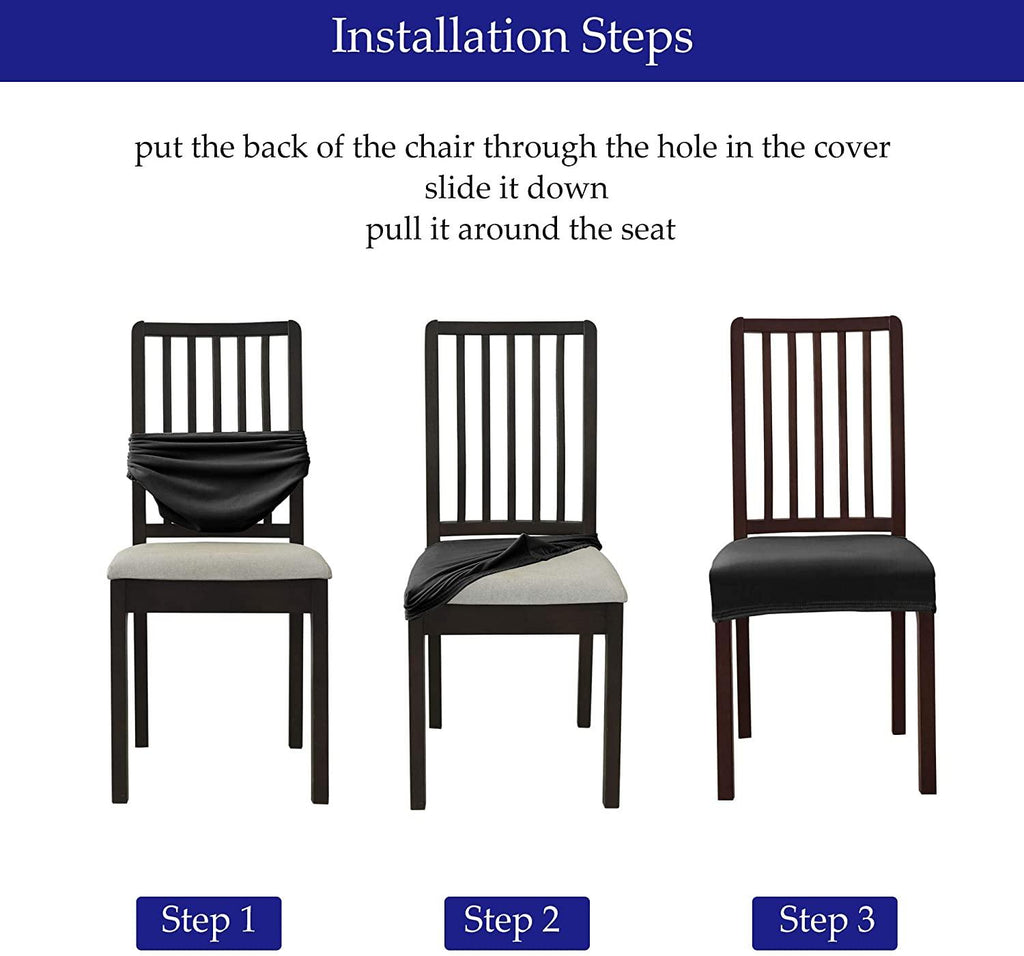 Thick Velvet Seat Cover Chair Slipcovers For Dining Room Chair Protector Chair Cover Elastic Solid Stretch Chair Cover Dining Room Chair Seat Covers Stretch Chair Seat Cushion Slipcovers Furniture Protector Stevvex