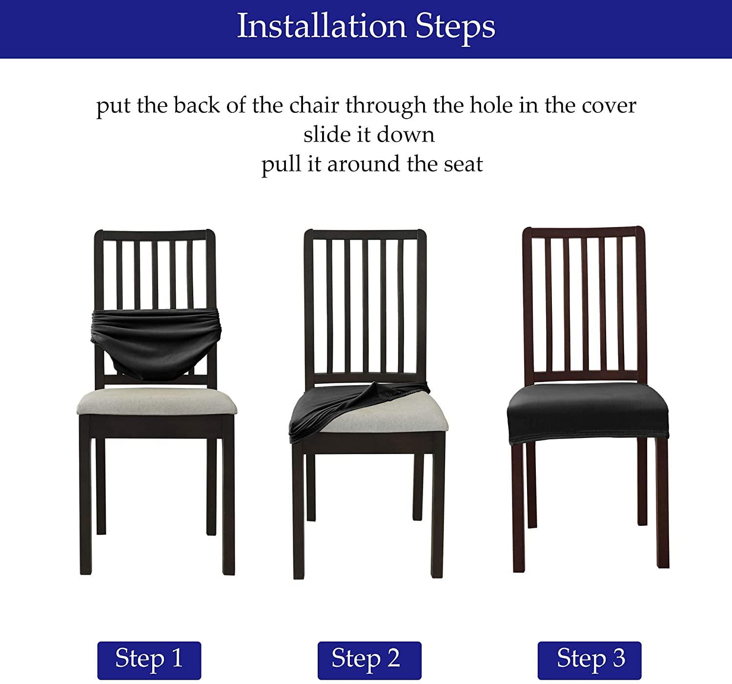 Thick Velvet Seat Cover Chair Slipcovers For Dining Room Chair Protector Chair Cover Elastic Solid Stretch Chair Cover Dining Room Chair Seat Covers Stretch Chair Seat Cushion Slipcovers Furniture Protector Stevvex