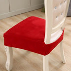 Thick Velvet Seat Cover Chair Slipcovers For Dining Room Chair Protector Chair Cover Elastic Solid Stretch Chair Cover Dining Room Chair Seat Covers Stretch Chair Seat Cushion Slipcovers Furniture Protector Stevvex