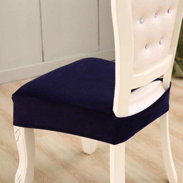 Thick Velvet Seat Cover Chair Slipcovers For Dining Room Chair Protector Chair Cover Elastic Solid Stretch Chair Cover Dining Room Chair Seat Covers Stretch Chair Seat Cushion Slipcovers Furniture Protector Stevvex