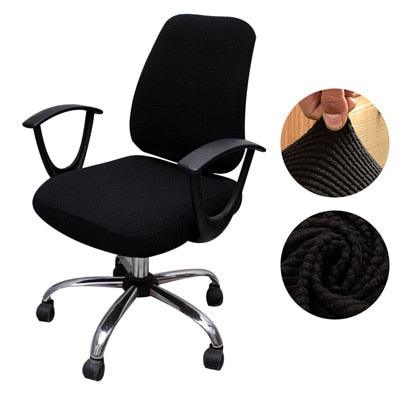 Thicken Solid Office Computer Chair Cover Spandex Split Seat Cover Universal Office Anti-dust Armchair Cover Protective & Stretchable Universal Chair Covers Stretch Rotating Chair Slipcover Stevvex