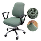 Thicken Solid Office Computer Chair Cover Spandex Split Seat Cover Universal Office Anti-dust Armchair Cover Protective & Stretchable Universal Chair Covers Stretch Rotating Chair Slipcover Stevvex