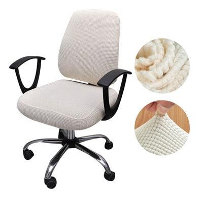 Thicken Solid Office Computer Chair Cover Spandex Split Seat Cover Universal Office Anti-dust Armchair Cover Protective & Stretchable Universal Chair Covers Stretch Rotating Chair Slipcover Stevvex