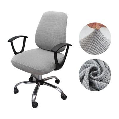 Thicken Solid Office Computer Chair Cover Spandex Split Seat Cover Universal Office Anti-dust Armchair Cover Protective & Stretchable Universal Chair Covers Stretch Rotating Chair Slipcover Stevvex
