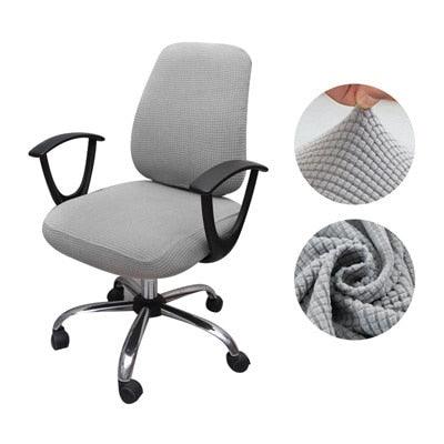 Thicken Solid Office Computer Chair Cover Spandex Split Seat Cover Universal Office Anti-dust Armchair Cover Protective & Stretchable Universal Chair Covers Stretch Rotating Chair Slipcover Stevvex