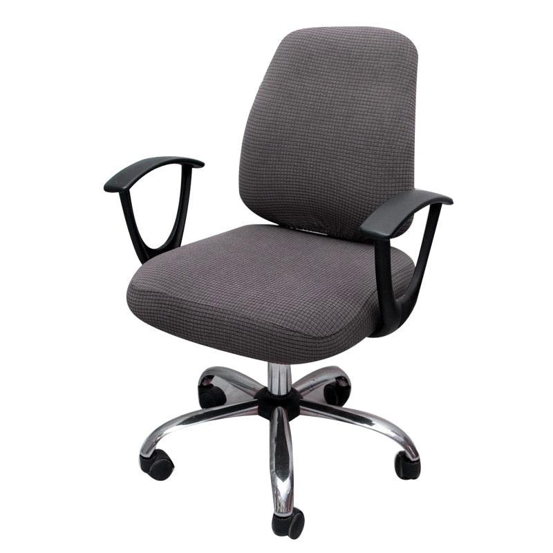 Thicken Solid Office Computer Chair Cover Spandex Split Seat Cover Universal Office Anti-dust Armchair Cover Protective & Stretchable Universal Chair Covers Stretch Rotating Chair Slipcover Stevvex