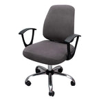 Thicken Solid Office Computer Chair Cover Spandex Split Seat Cover Universal Office Anti-dust Armchair Cover Protective & Stretchable Universal Chair Covers Stretch Rotating Chair Slipcover Stevvex