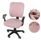 Thicken Solid Office Computer Chair Cover Spandex Split Seat Cover Universal Office Anti-dust Armchair Cover Protective & Stretchable Universal Chair Covers Stretch Rotating Chair Slipcover Stevvex