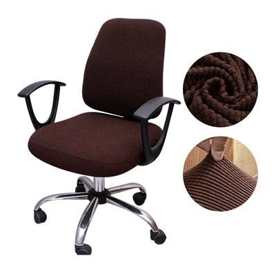 Thicken Solid Office Computer Chair Cover Spandex Split Seat Cover Universal Office Anti-dust Armchair Cover Protective & Stretchable Universal Chair Covers Stretch Rotating Chair Slipcover Stevvex