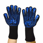 Thickened BBQ Gloves High Temperature Oven Gloves 500 800 Degrees Fire Resistant BBQ Heat Insulated Microwave Gloves Heat Insulation Gloves for BBQ Cooking Heat Resistant Grill Gloves Insulated Durable Fireproof For Cooking Grilling BBQ Stevvex