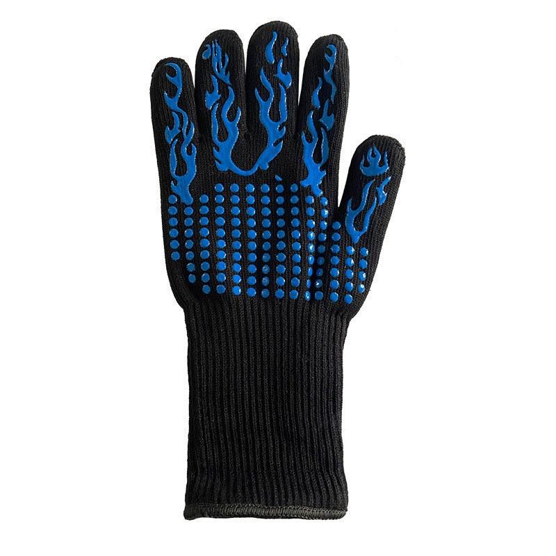 Thickened BBQ Gloves High Temperature Oven Gloves 500 800 Degrees Fire Resistant BBQ Heat Insulated Microwave Gloves Heat Insulation Gloves for BBQ Cooking Heat Resistant Grill Gloves Insulated Durable Fireproof For Cooking Grilling BBQ Stevvex