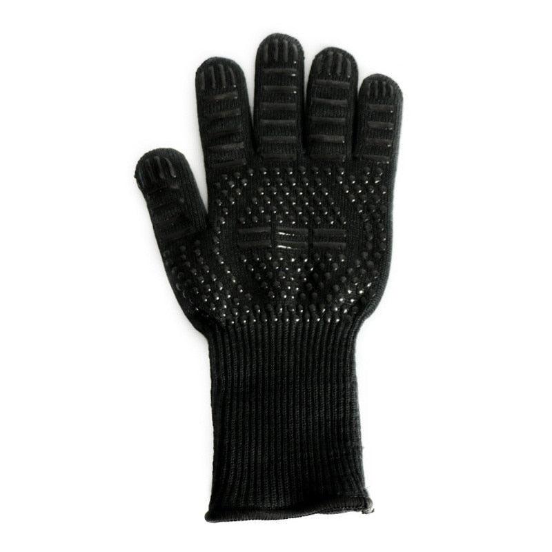 Thickened BBQ Gloves High Temperature Oven Gloves 500 800 Degrees Fire Resistant BBQ Heat Insulated Microwave Gloves Heat Insulation Gloves for BBQ Cooking Heat Resistant Grill Gloves Insulated Durable Fireproof For Cooking Grilling BBQ Stevvex