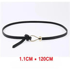 Thin Golden Buckle PU Leather Strap Belts For Women Casual Dress Luxurious Ladies Waist Belt Stevvex
