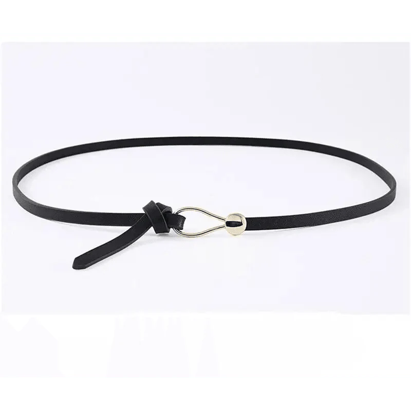 Thin Golden Buckle PU Leather Strap Belts For Women Casual Dress Luxurious Ladies Waist Belt Stevvex