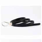 Thin Golden Buckle PU Leather Strap Belts For Women Casual Dress Luxurious Ladies Waist Belt Stevvex