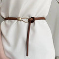 Thin Golden Buckle PU Leather Strap Belts For Women Casual Dress Luxurious Ladies Waist Belt Stevvex